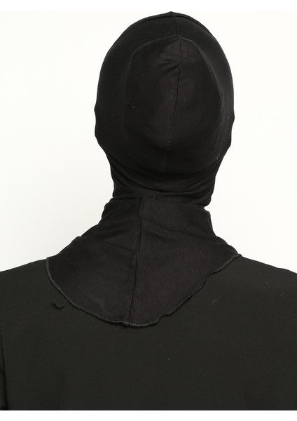 Boyunluklu Hijab Bone - Siyah - Ecardin modelleri