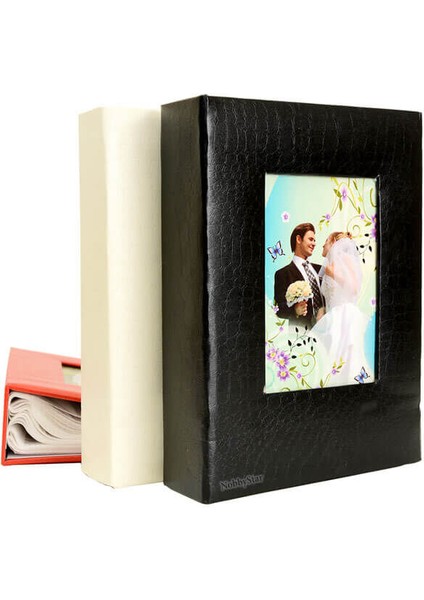 Deri 200'LÜK 10X15CM. Pencereli Fotoğraf Albümü