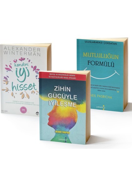 Mutluluğun Formülü, Zihin Gücüyle Iyileşme ve Kendini Iyi Hisset - 3 Kitap