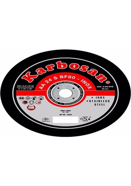 Karbosan 115 x 1.0 x 22 Inox-Thinline Kesme Taşı