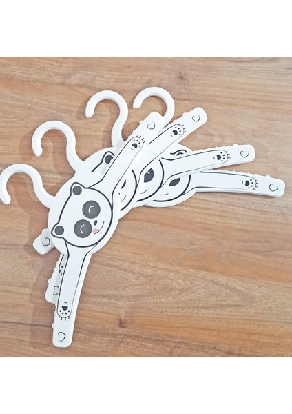 Çocuk Elbise Askısı Panda Desenli 4 Adet