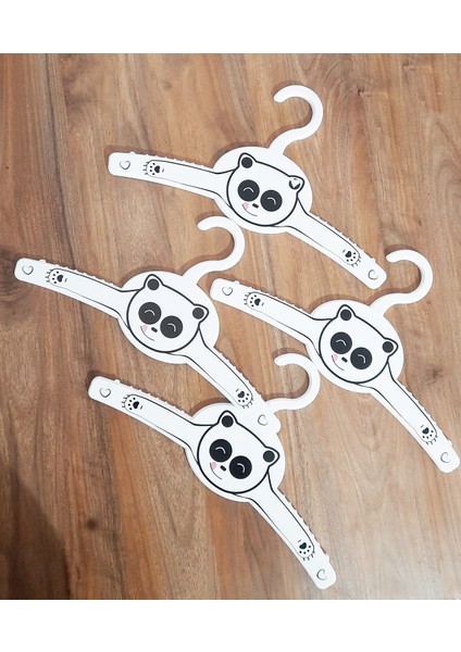Çocuk Elbise Askısı Panda Desenli 4 Adet