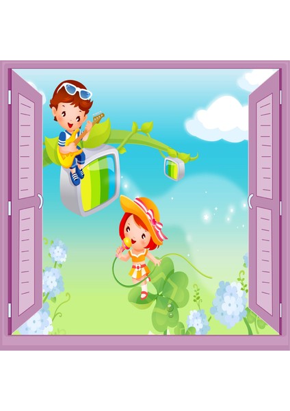 Çocuk Odası Bebek Odası Pencere Poster Duvar Kağıdı Şarkıcı