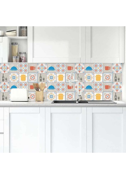 Mutfak Tezgah Arası Folyo Fayans Kaplama Folyosu Sunum