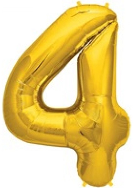 4 Rakam Folyo Balon Gold 40 cm (16 Inç)