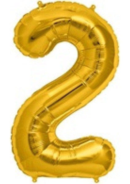 2 Rakam Folyo Balon Gold 40 cm (16 Inç)