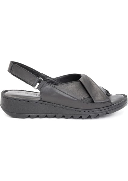 Mrn 018 Siyah Bayan Comfort Sandalet Terlik Sandalet