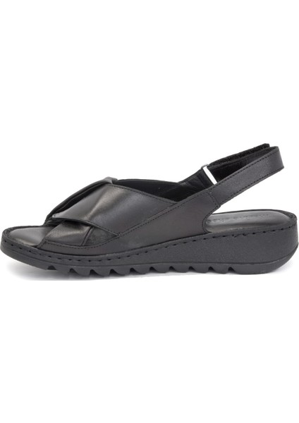 Mrn 018 Siyah Bayan Comfort Sandalet Terlik Sandalet