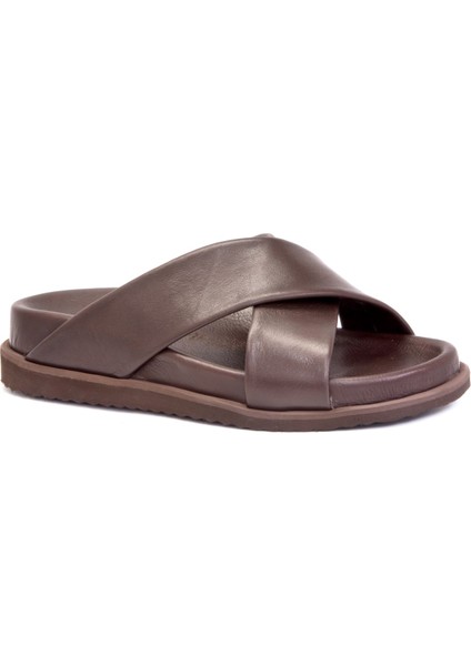 Frk 8014 Kahve Erkek Comfort Terlik Erkek Terlik Sandalet
