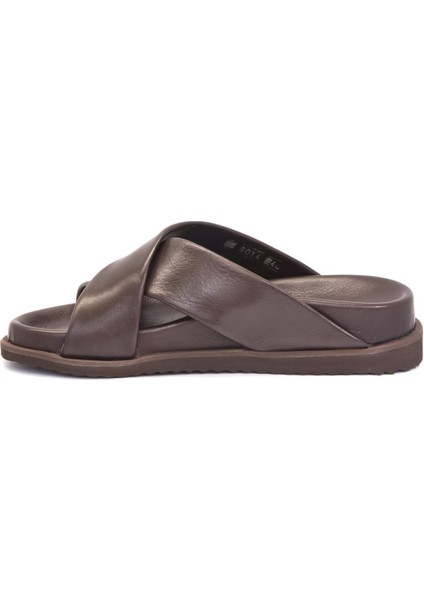 Frk 8014 Kahve Erkek Comfort Terlik Erkek Terlik Sandalet