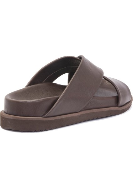 Frk 8014 Kahve Erkek Comfort Terlik Erkek Terlik Sandalet