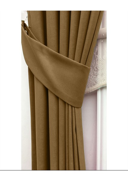 Deve Tüyü Seyrek Pileli Fon Perde 50 x 240 cm modelleri