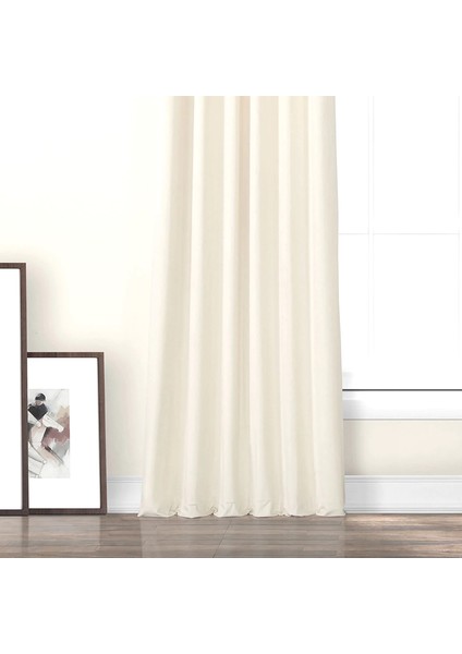 Krem Sık Pileli Fon Perde 100 x 240 cm fiyatları