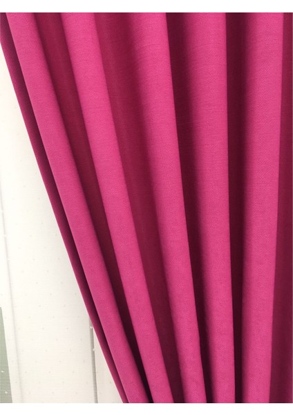 Fuşya Normal Pileli Fon Perde 90 x 250 cm