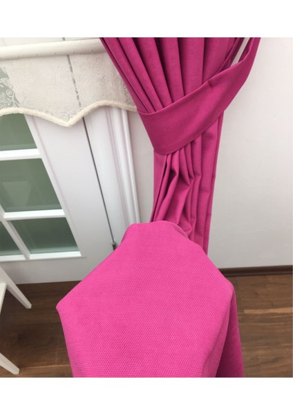 Fuşya Seyrek Pileli Fon Perde 50 x 240 cm fırsatları