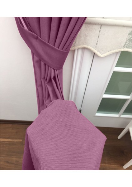 Mor Seyrek Pileli Fon Perde 50 x 260 cm fırsatları