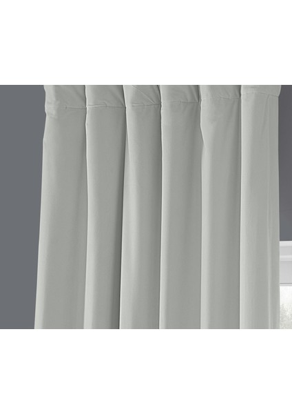 Bej Normal Pileli Fon Perde 60 x 260 cm