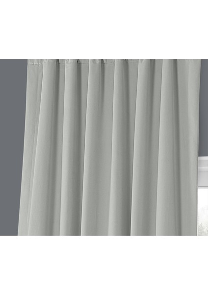 Bej Normal Pileli Fon Perde 60 x 260 cm