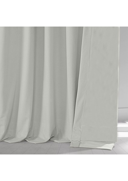 Bej Normal Pileli Fon Perde 60 x 260 cm