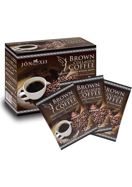Colagen Kahve Kolajenli Karışık Bitkisel Kahve Browntea