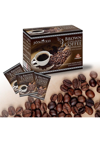 Colagen Kahve Kolajenli Karışık Bitkisel Kahve Browntea fiyatları