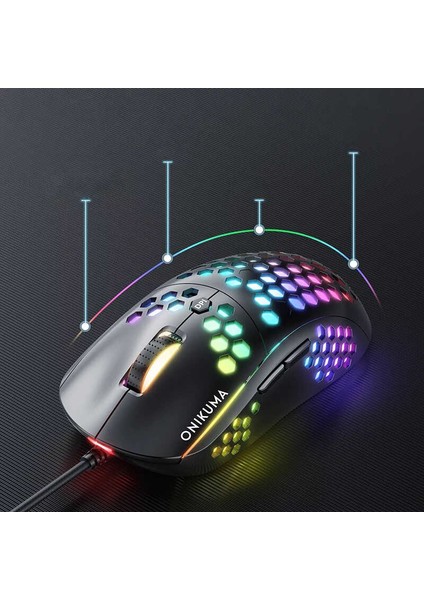 CW903 Rgb Dpı Hız Ayarlı Kablolu Oyuncu Mouse
