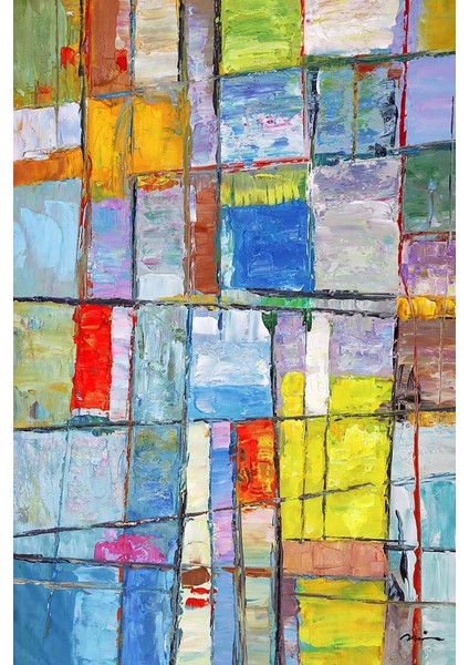 Yağlı Boya Tablo El Yapımı Home In Joy 58CMX74CM