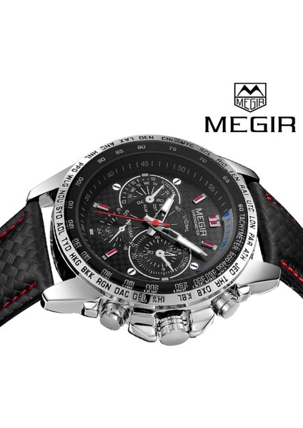 Megir 1010G Büyük Yüz Kuvars Erkek Saat (Yurt Dışından)