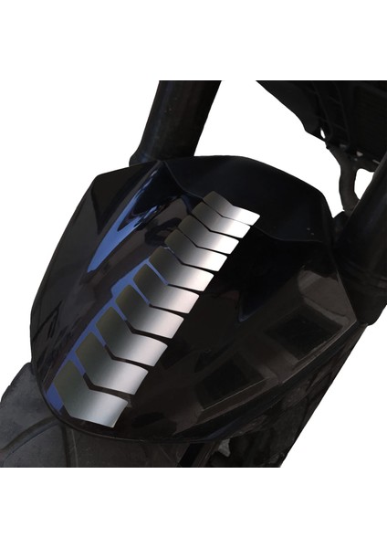 Ok Tasarımlı Çamurluk Kask Sticker Reflektif, Floresan, Düz Renkler Gümüş