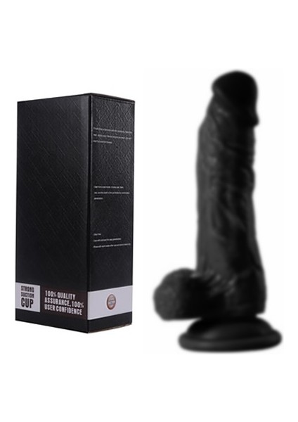Bulish 17 Cm Zenci Realistik Güçlü Vantuzlu Lüks Dildo Penis