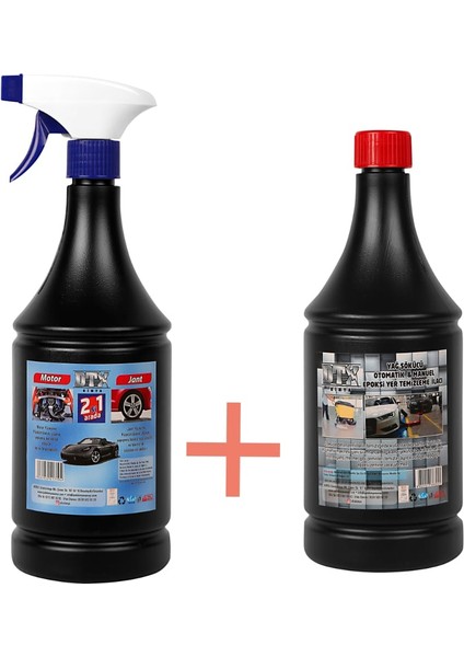 Motor Jant Temizleme Solisyonu (Konsantre 1/5) 2'si 1 Arada 1 Lt & Epoxi Yer Temizleme Sıvısı 1 Lt