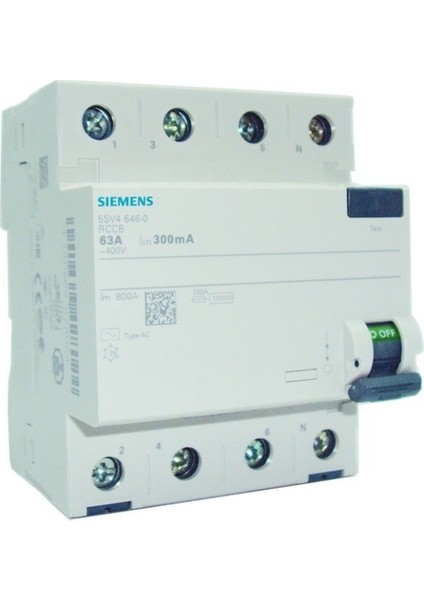 4X63A 300MA Kaçak Akım Rölesi Sıemens