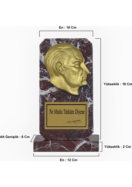 Atatürk Imzalı Masaüstü Dekoratif El Yapımı Mermer modelleri