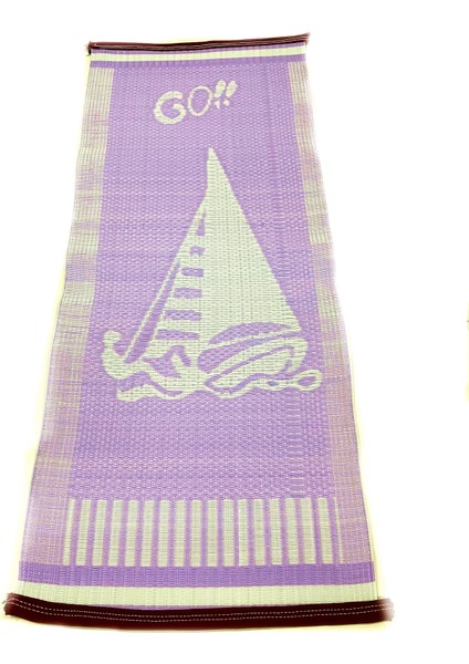 Plaj Hasırı Plastik Kilim Lila Renk 60X150CM