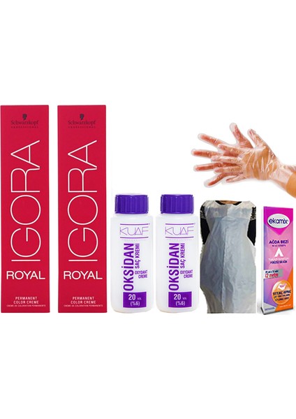 Royal 7-00 Kumral Extra Doğal Saç Boyası 2 Adet Oksidan 20vol 2 Adet