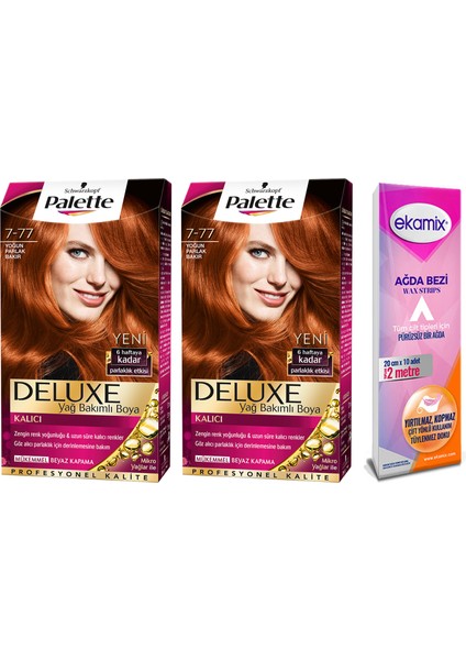 Deluxe Set Saç Boyası 7-77 Yoğun Parlak Bakır 2 Adet
