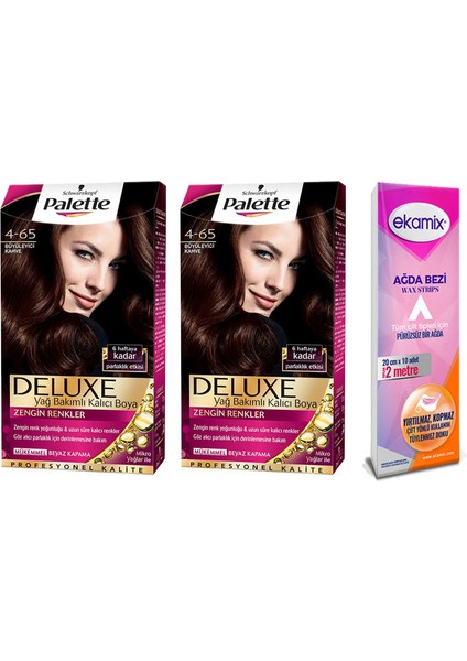 Deluxe Set Saç Boyası 4-65 Büyüleyici Kahve 2 Adet