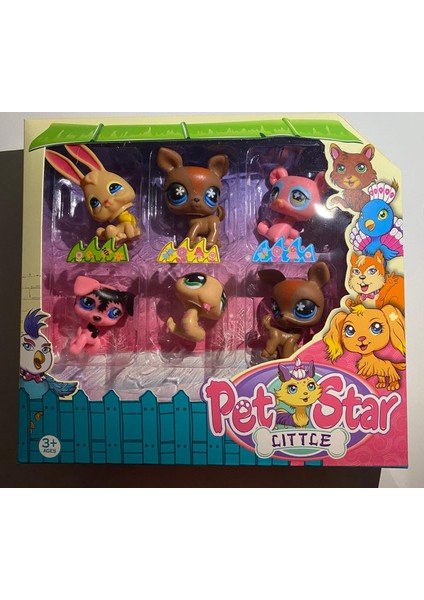 Pet Shop Neşeli Minişler 6'lı Miniş Ailesi Oyuncak Pet Star