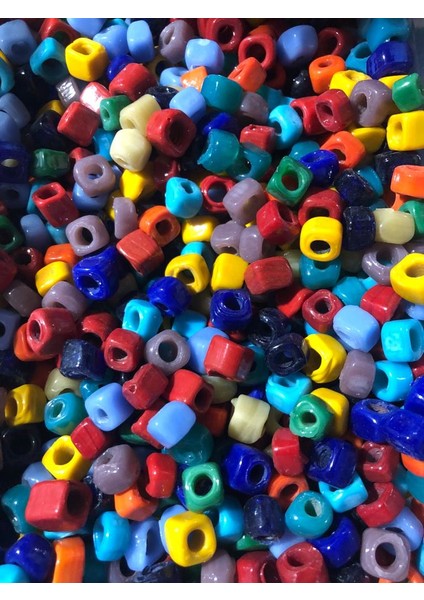 Kare Cam Boncuk Mix 20 Adet 10MM