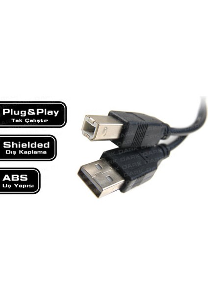USB 2.0 1.5m Printer ve Data Yazıcı Kablosu (B-Tip) (DK-CB-USB2PRNL150) modelleri