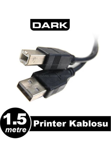 USB 2.0 1.5m Printer ve Data Yazıcı Kablosu (B-Tip) (DK-CB-USB2PRNL150) fırsatları