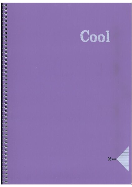 A4 Defter 96 Yaprak Çizgili Spiralli Pp. Kapak Cool Mor