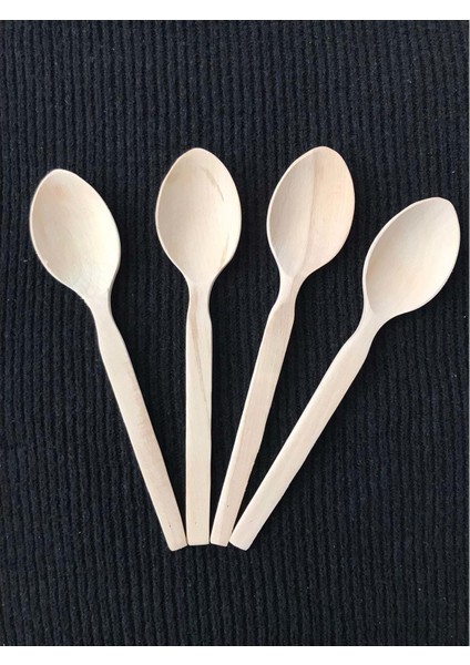 Ahşap Kaşık 27 cm Tahta Kaşık 4 Adet