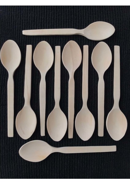 Ahşap Kaşık 27 cm Tahta Kaşık 10 Adet