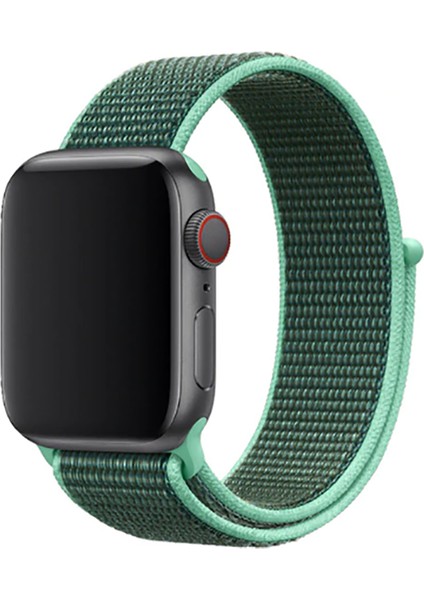 Apple Watch Uyumlu Serisi 1/2/3/4/5/6 Se Spor Loop Dokuma Hasır Kordon 38 mm - 40 mm