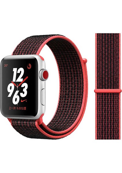Apple Watch Uyumlu Serisi 1/2/3/4/5/6 Se Spor Loop Dokuma Hasır Kordon 42 mm - 44 mm