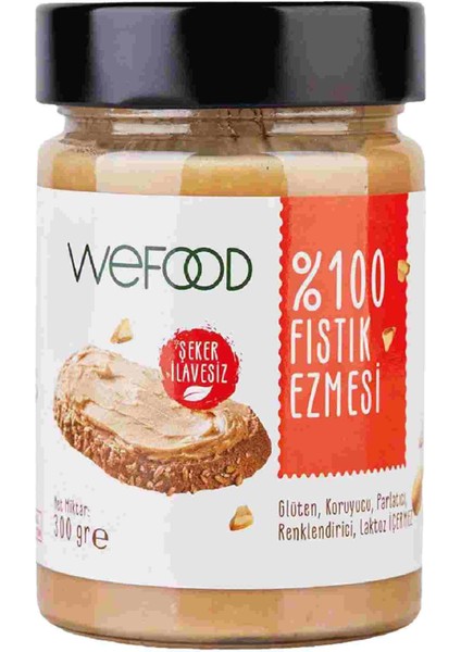 Şekersiz Sade Fıstık Ezmesi 300 gr