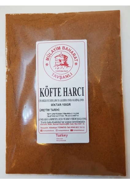 Mülayim Baharat Köfte Baharatı 100 grr