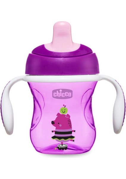 Chicco® Training Cup Yarı Yumuşak Uçlu Eğitim Bardak Suluk 200 ml 6 Ay+ Kız - EZGİSEPETİ69211EZ