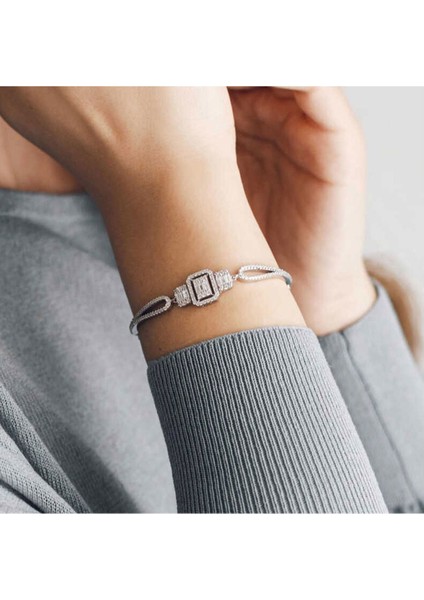 925 Ayar Gümüş Rodyum Kaplama Baget Kadın Bileklik fiyatları